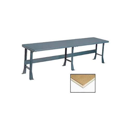 Global Industrial&#153; Production Workbench w/ Shop Top Square Edge, 144&quot;W x 36&quot;D, Gray
