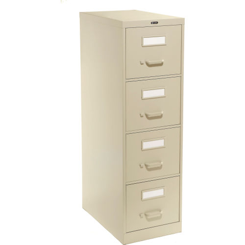Global&#8482; Vertical File Letter Size 4 Drawer 25&quot;D, Desert Putty