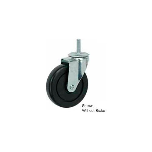 Faultless Swivel Threaded Stem Caster G460S-5RB 5" Polyolefin Wheel with Brake