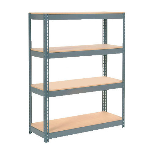 Global Industrial&#153; Extra Heavy Duty Shelving 48&quot;W x 18&quot;D x 60&quot;H With 4 Shelves, Wood Deck, Gry