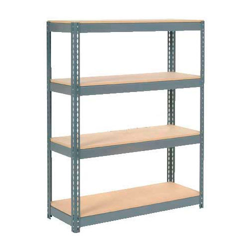 Global Industrial&#153; Extra Heavy Duty Shelving 48&quot;W x 24&quot;D x 60&quot;H With 4 Shelves, Wood Deck, Gry