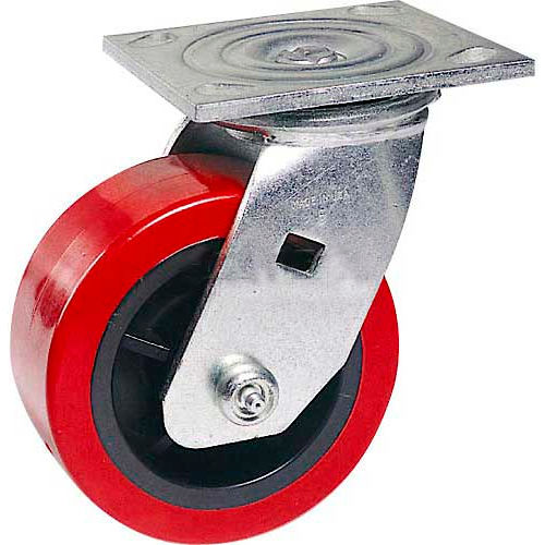 Faultless Swivel Plate Caster 14986 6" Polyurethane Wheel