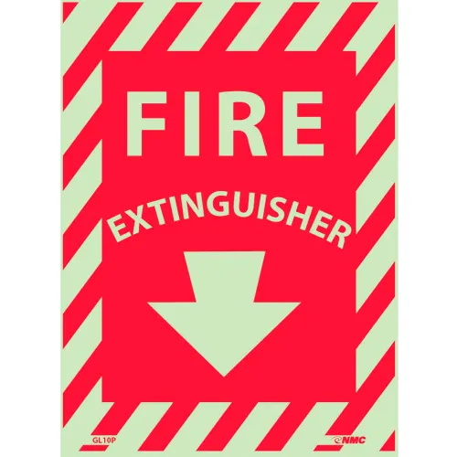 Fire Extinguisher Sign - Glow-In-The-Dark - Vinyl
