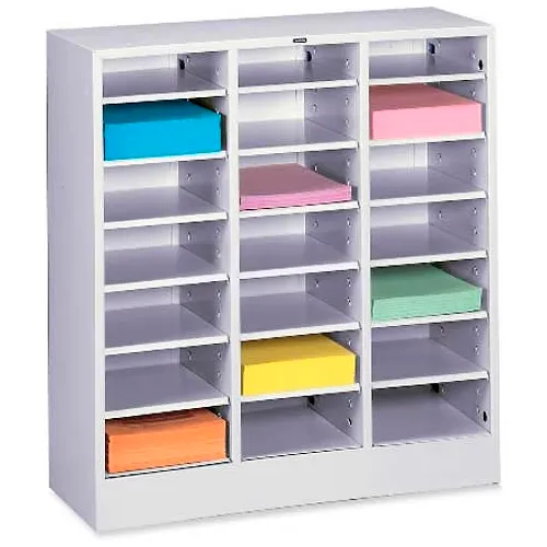 Legal Size Stackable 30 Drawer Cabinet with Literature Organizer by Tennsco