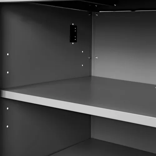 Global Industrial Sloped Mobile Shop Desk w/ Pigeonhole Riser, 34-1/2W x 30D, Gray