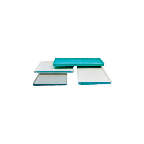 Molded Fiberglass Conveyor/Assembly Tray 304001 -20-3/8"L x15-1/8"Wx1"H, Pkg Qty 1-11,12+,Green - Pkg Qty 12