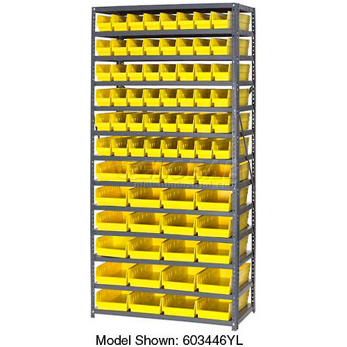 Global Industrial™ Steel Shelving Total 72 4"H Plastic Shelf Bins