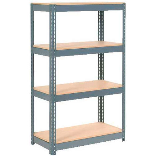 Global Industrial&#153; Extra Heavy Duty Shelving 36&quot;W x 24&quot;D x 72&quot;H With 4 Shelves, Wood Deck, Gry