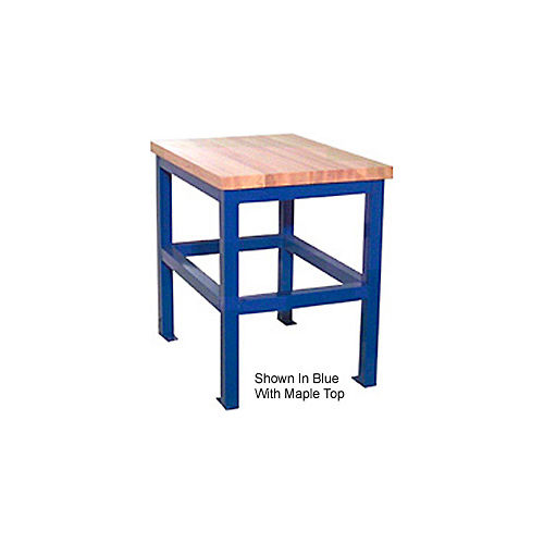 Built-Rite Standard Shop Stand, Maple Butcher Block Square Edge, 24"W x 36"D x 36"H, Black