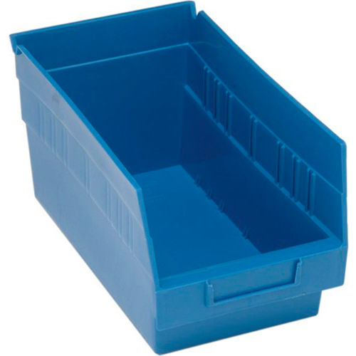 Plastic Nesting Storage Shelf Bin QSB202 65/8"W x 115/8"D x 6"H Blue