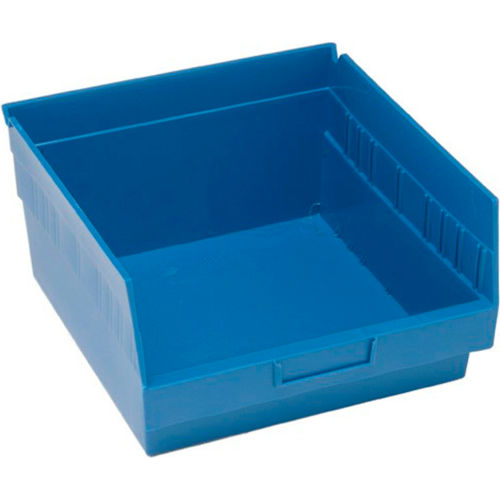 Plastic Nesting Storage Shelf Bin QSB209 111/8"W x 115/8"D x 6"H Blue