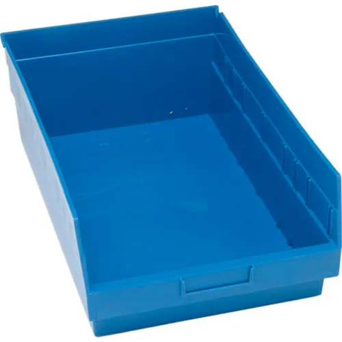 Plastic Shelf Bins - 7 x 12 x 6, Blue