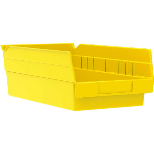 Akro-Mils Plastic Shelf Bin Nestable 30130 - 6-5/8"W x 11-5/8"D x 4"D Yellow