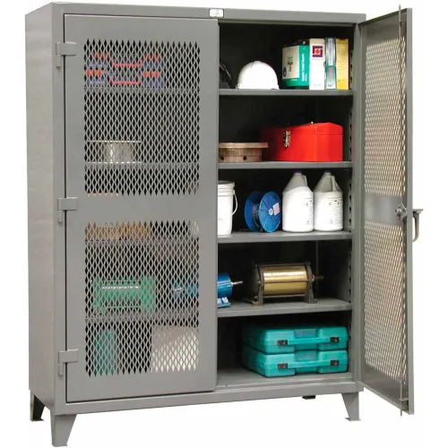 Global Industrial Clear View Storage Cabinet Assembled 48x24x78 - Gray
