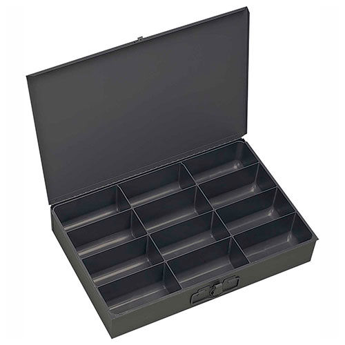 Durham Steel Scoop Compartment Box 115-95 - 12 Compartments 18 x 12 x 3 - Pkg Qty 4