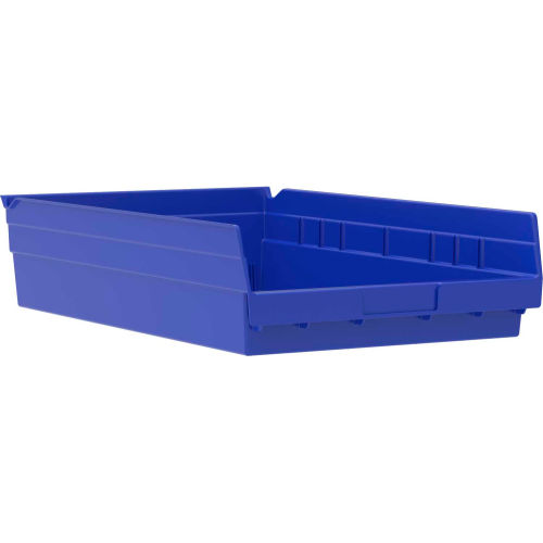 Akro-Mils Plastic Shelf Bin Nestable 30178 - 11-1/8"W x 17-5/8"D x 4"H Blue