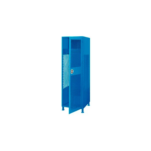 Global Industrial™ Welded Security Gear Locker W/Door & Legs, 24"Wx24"Dx72"H, Blue