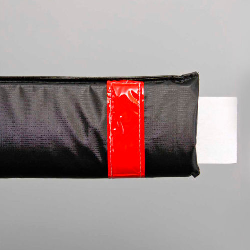 72"W Soft Nylon Gate Arm Cover Black Cover/Red Tapes Pkg Qty 6