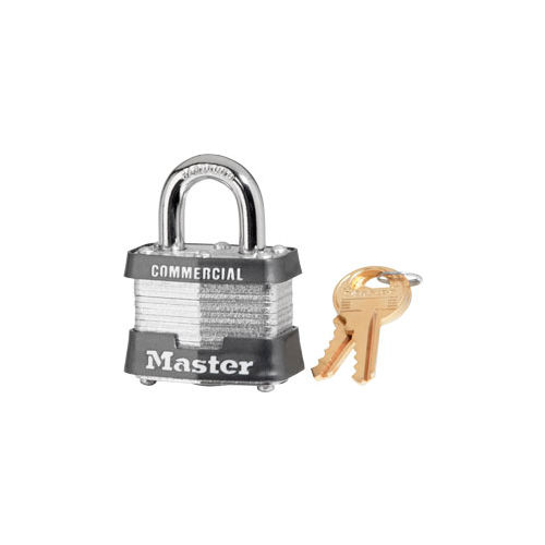 Master Lock® No. 3KA Laminated Padlock - 3/4" Shackle - Keyed Alike - Pkg Qty 6