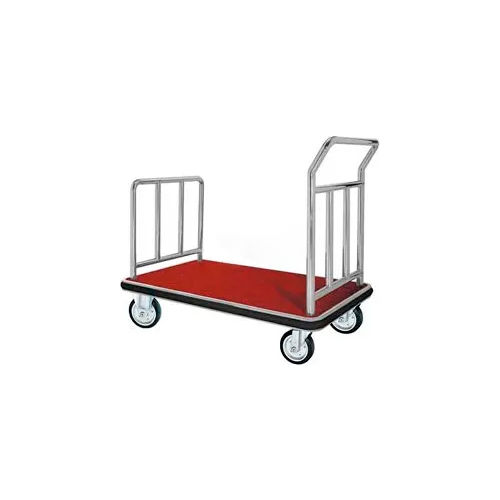 Aarco Deluxe Chrome Luggage Platform Cart FB1C 42 x 24