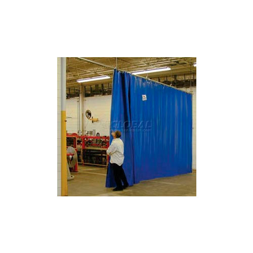 Global Industrial&#153; Solid Blue Curtain Wall Partition 24 x 12 