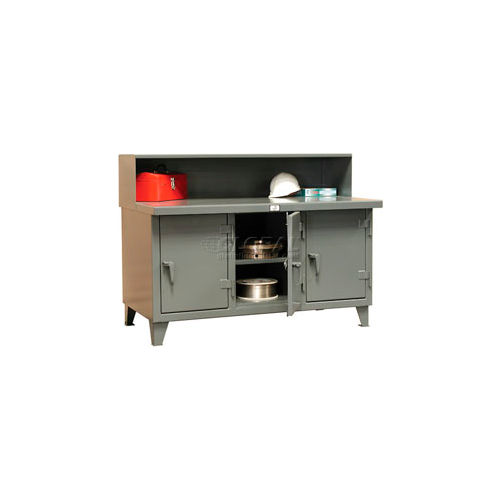 StrongHold® Multi Shift Cabinet Workbench, 84"W x 30"D, Gray