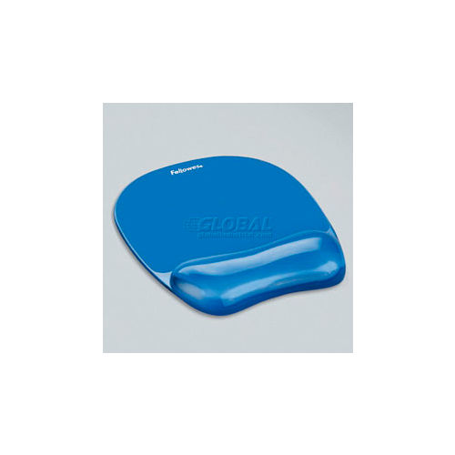 Fellowes® 91141 Gel Crystals Mousepad/Wrist Rest, Blue - Pkg Qty 4