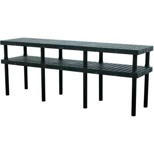Plastic Workbench w/ Grid Top, 96"W x 24"D, Black