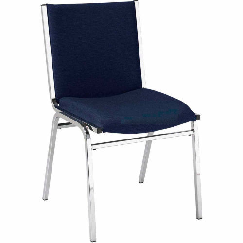 KFI Stack Chair - Armless - Fabric - 2&quot; thick Seat Navy Fabric