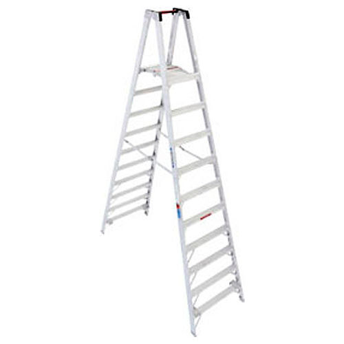 Werner 10' Type 1A Aluminum Dual Access Platform Ladder - PT310