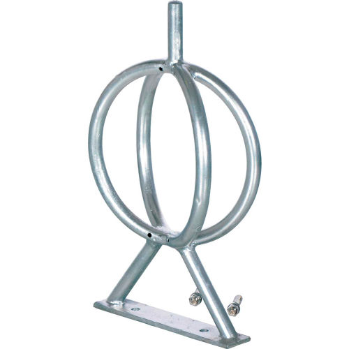 Ground Flange Mount Bike Rack, 2-Bike, Galvanized