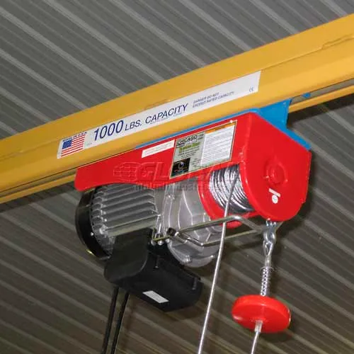 Powered Wire Rope Winch 1000 Lb. Capacity for Shop Crane™ Overhead