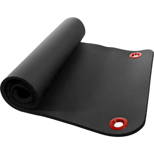 Power Systems Premium Hanging Club Exercise Mat - 72L x 23W x 3/8 Thick  - Jet Black