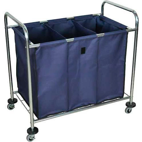 Luxor Industrial Laundry Hamper Bulk Truck with 3 Compartments
