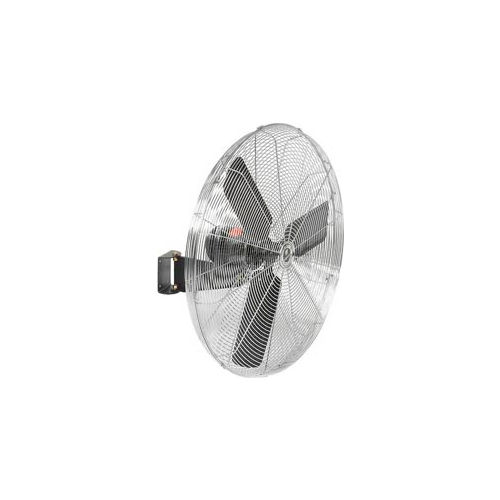 TPI 24&quot; Oscillating Wall Mount Fan, 2 Speed, 3800 CFM, 120V, 1/4 HP, Single Phase
