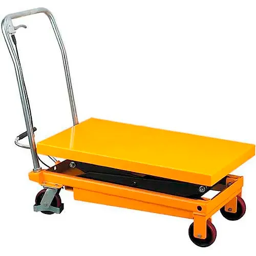Wesco® Mobile Double Scissor Lift Table 260204 770 Lb. Capacity
