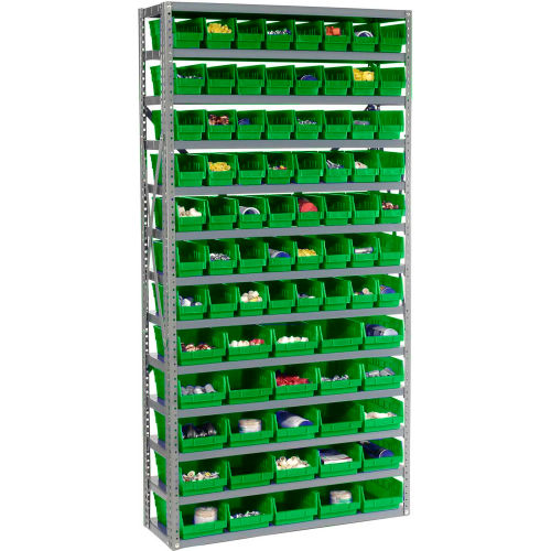 Global Industrial™ Steel Shelving Total 81 4"H Plastic Shelf Bins