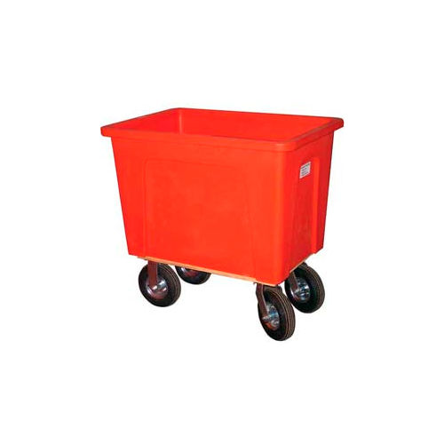 Wesco® Plastic Box Truck 12 Bushel Red 272547 8" Casters