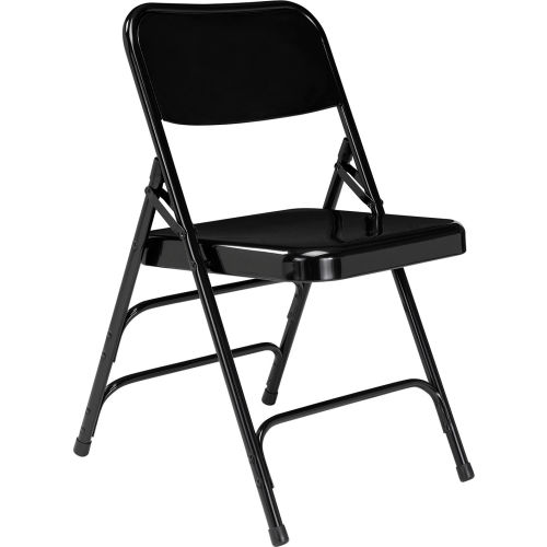 National Public Seating Steel Folding Chair - Premium with Triple Brace - Black
