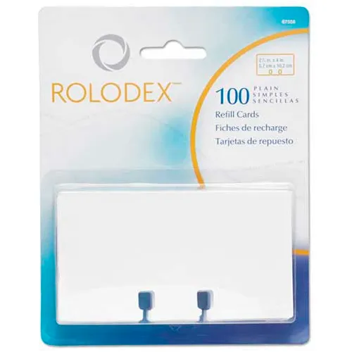 Plain Unruled Refill Card, 2 1/4 x 4, White, 100 Cards/Pack Plain Unruled Refill Card, 2 1/4 x 4, White, 100 Cards/Pack