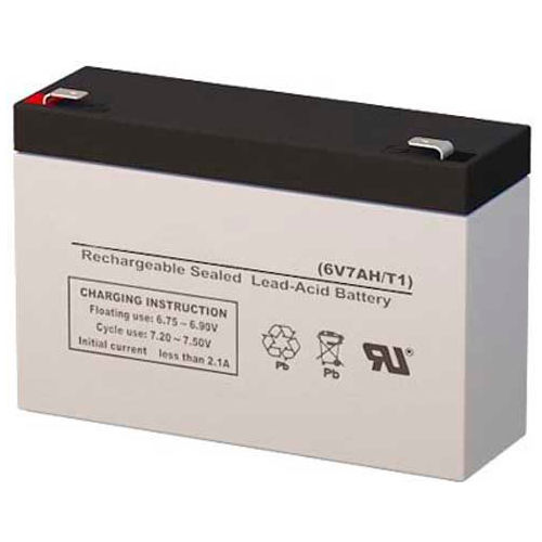 Lithonia ELB 0607 Replacement Battery, Lead Calcium, 6V, 6.5AH (12V Units Requir