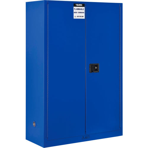 Global™ Acid Corrosive Cabinet - 45 Gallon - Manual Close 43inW x 18inD x 65inH