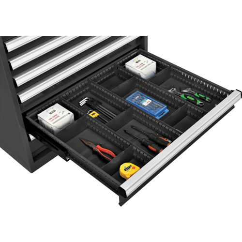 Divider Kit for 4"H Drawer of Global™ Modular Drawer Cabinet 30"Wx27"D, Black
