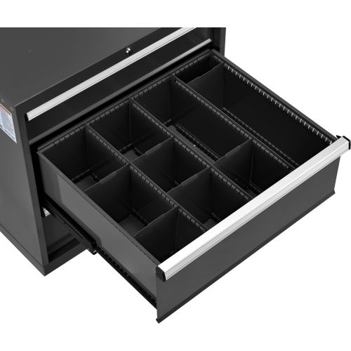 Divider Kit for 10"H Drawer of Global™ Modular Drawer Cabinet 30"Wx27"D, Black