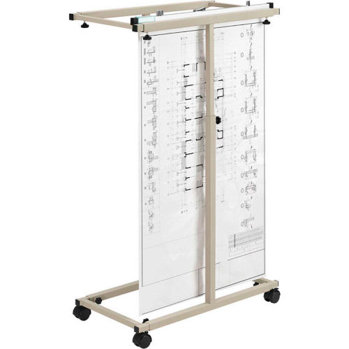 Interion&#153; Expandable Mobile Plan Center & 12 30" Hanging Clamps
