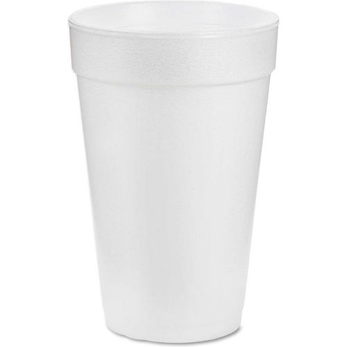 Foam Cups, Hot/Cold, 16 oz., White, 1000 ct