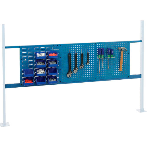 Mounting Kit with 18 W Louver and 36 W Pegboard for 72 W Workbench - Blue