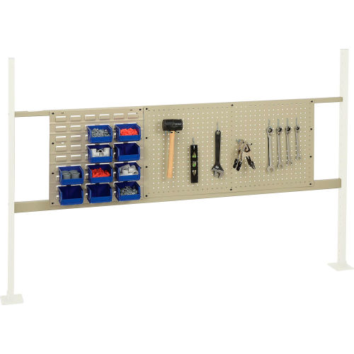 Mounting Kit with 18 W Louver and 36 W Pegboard for 72 W Workbench - Tan