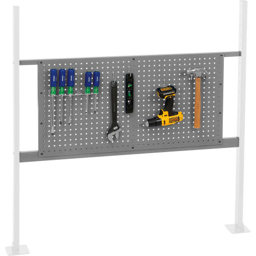 Panel Kit for 48W Workbench with 36W Pegboard, Mounting Rail -Gray