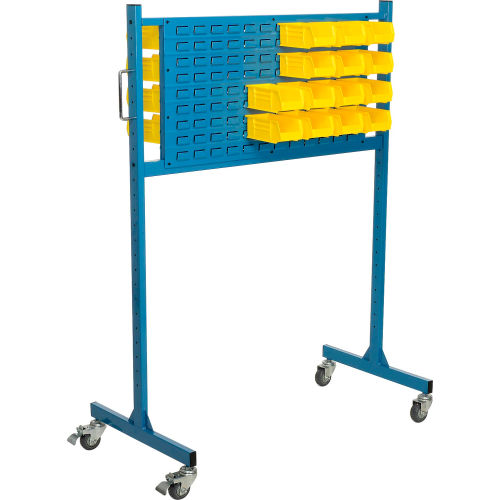 48 W Mobile Louver Panel Rack, Blue